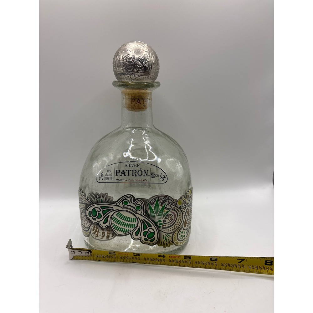 Patron Silver Tequila Limited Edition 1L Empty Bottle Mexican Heritage Design - Picture 9 of 10